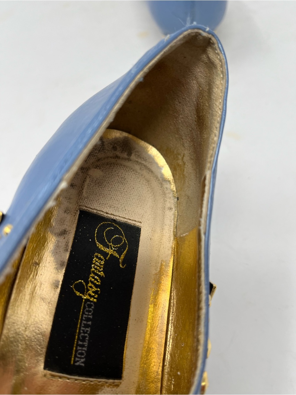 Vintage Fantasy Collection Gold studded point toe slip on shoe 7 - Picture 8 of 12